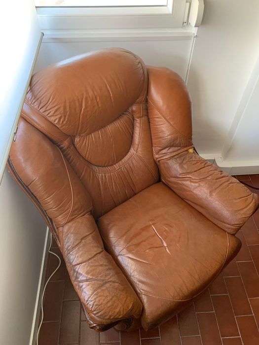 Poltrona de pele