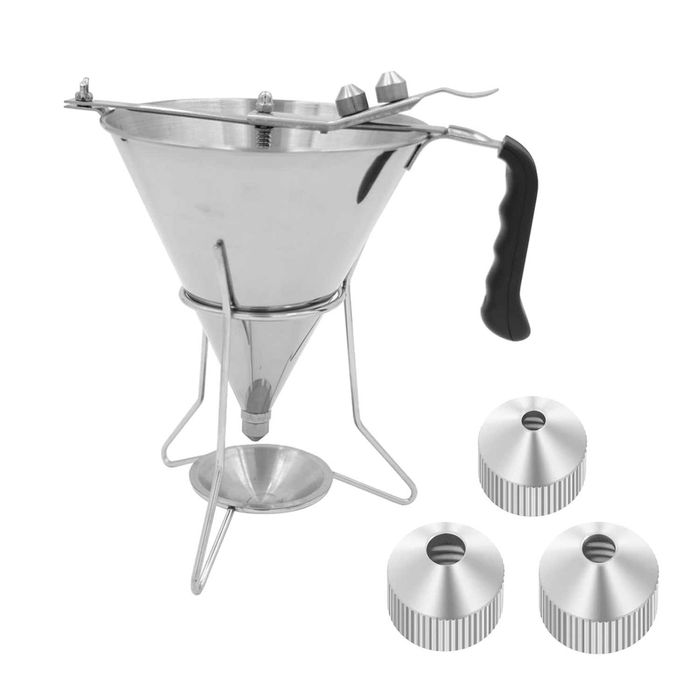 Диспенсер для тіста з нержавіючої сталі CJHZQYY,3 насадки 4/5/6 мм