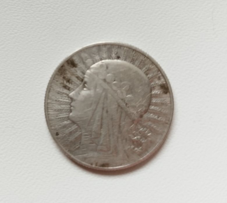 Moneta 5 zł srebrna 1932,panna