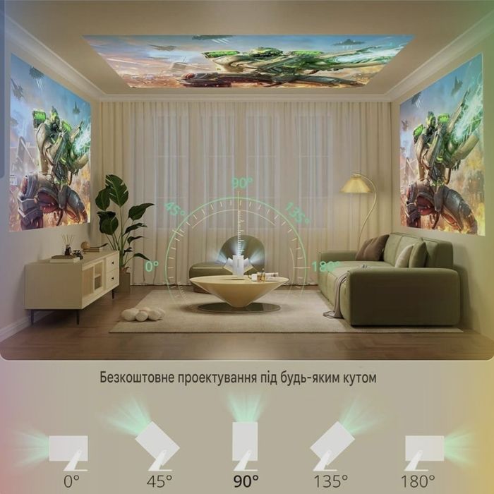 Портативний відеопроєктор Yoton Y4 | Домашній кінотеатр, LED, USB/HDMI