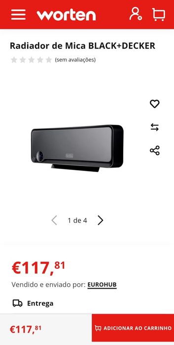 Aquecedor BLACK + DECKER preto