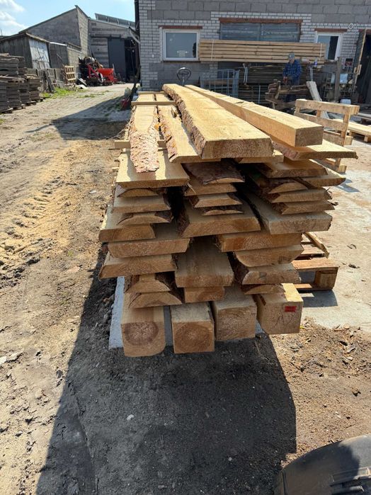 Deski, deska 8x5x2.4m , kantówki na ławkę, stolik - suche