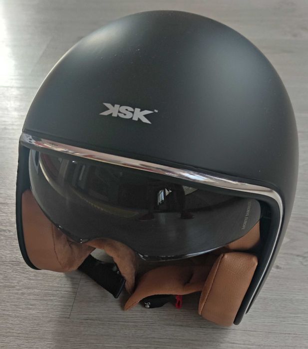 Capacete Aberto Novo KSK (cor preta)com viseira