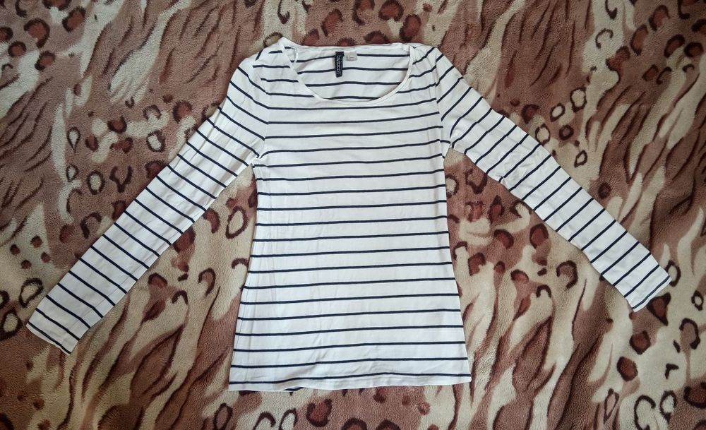 Bluzka H&M paski S/M w stylu French chic