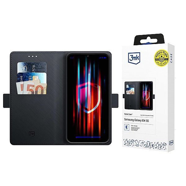 Etui 3mk Wallet Case na Samsung Galaxy A34/5G - czarne
