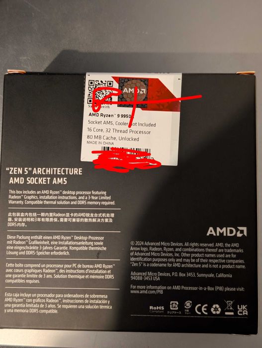 Novo! *Sealed* AMD Ryzen 9 9950X Processor