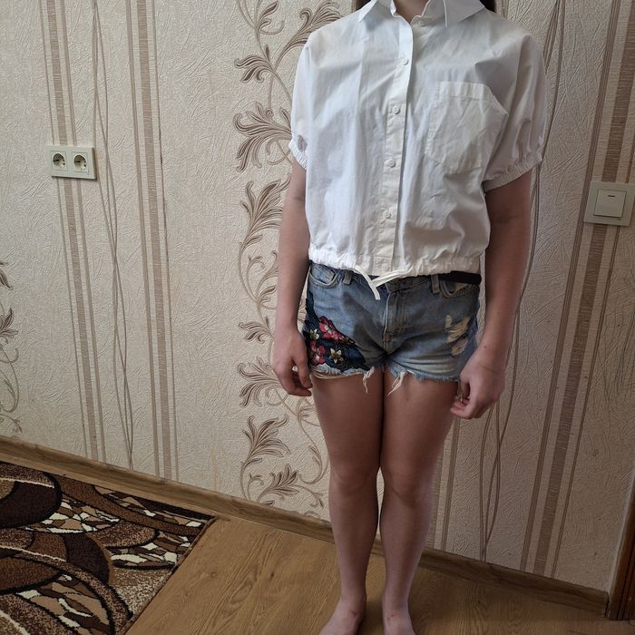 Рубашка ZARA BASIC, розмір S, біла, х/б