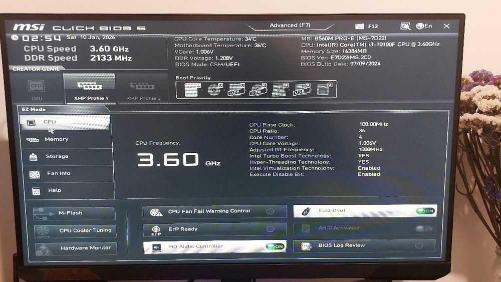 Komputer gamingowy i3-10100f