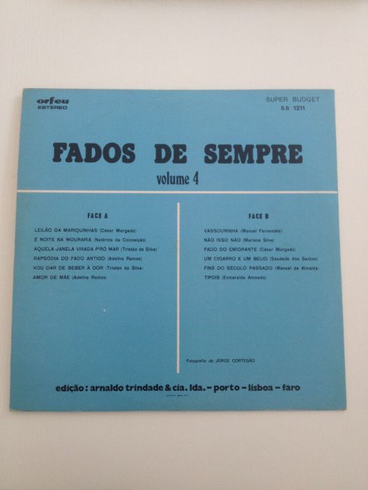 Disco vinil Fados De Sempre - volume 4 (LP)