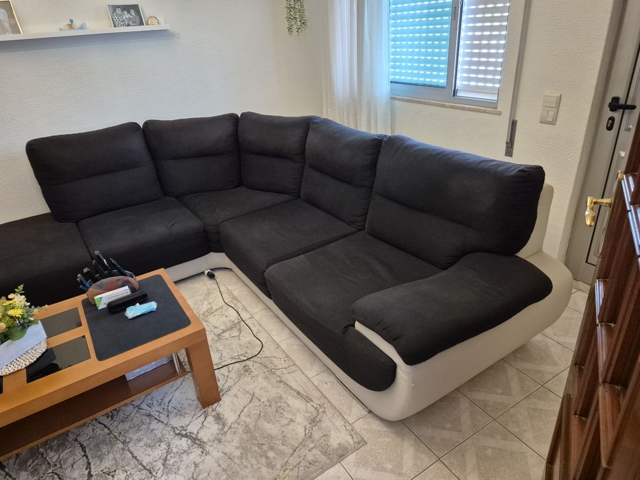 Sofa de canto com apoio