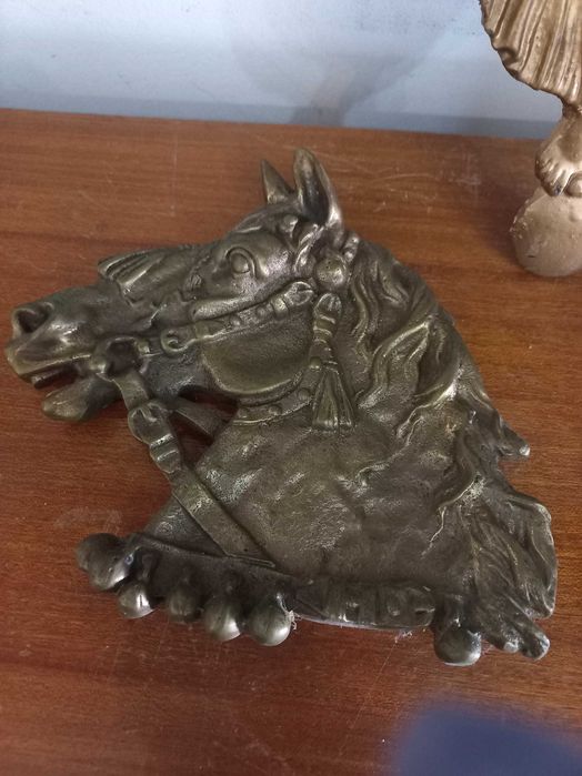 Cinzeiro Cabeça de cavalo em bronze