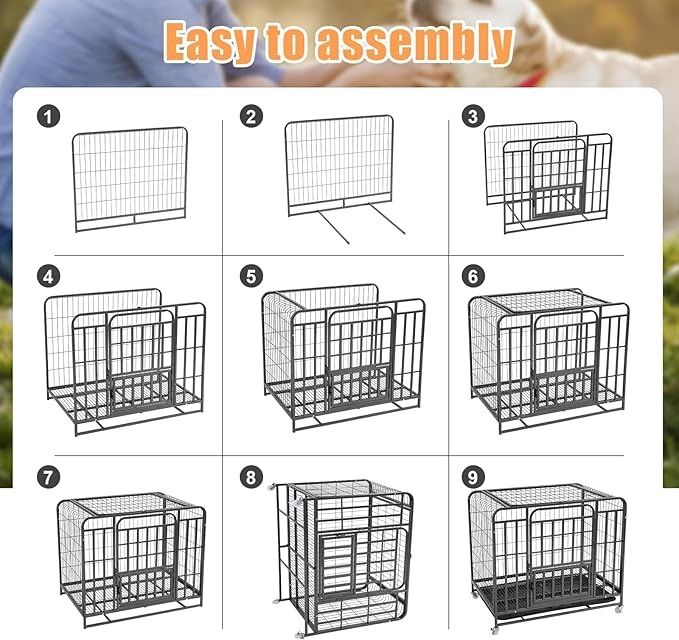 Dog Crate metalowa klatka dla psów 79x54x73cm na kółkach