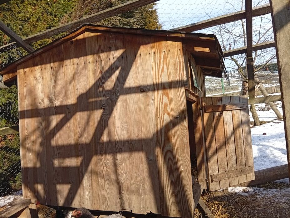 Kurnik duży 130x125cm solidny drewniany