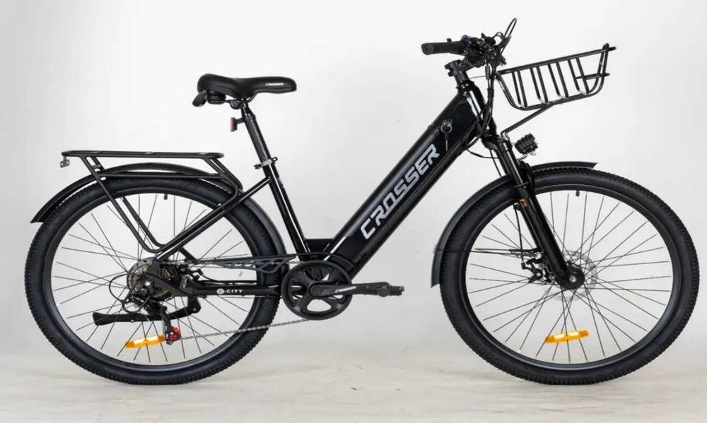 Електровелосипед Crosser E-City 26" 36V/500W/10.4Ah 2026 -Чорний