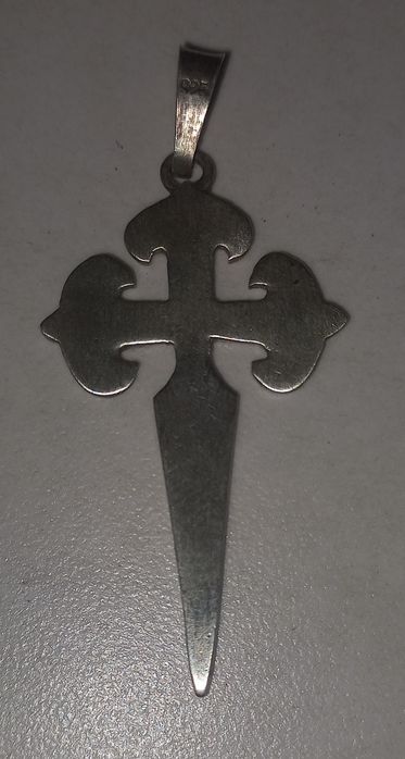PRATA pendente cruz St. Tiago