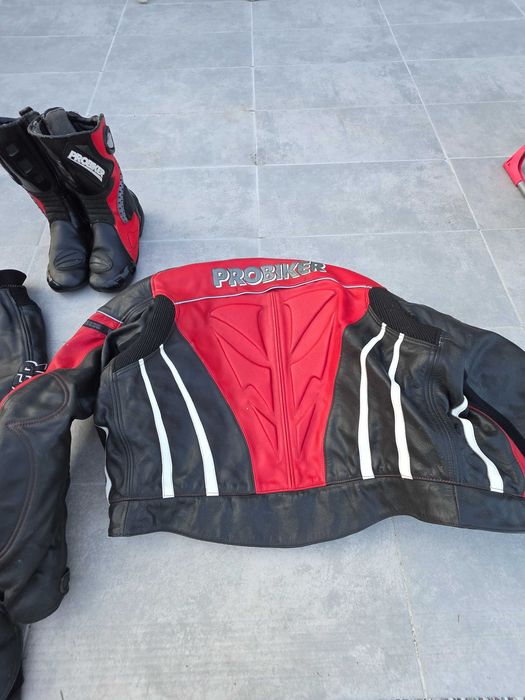 Kombinezo Motocyklowy Dwuczęściowy PROBIKER Kask Buty