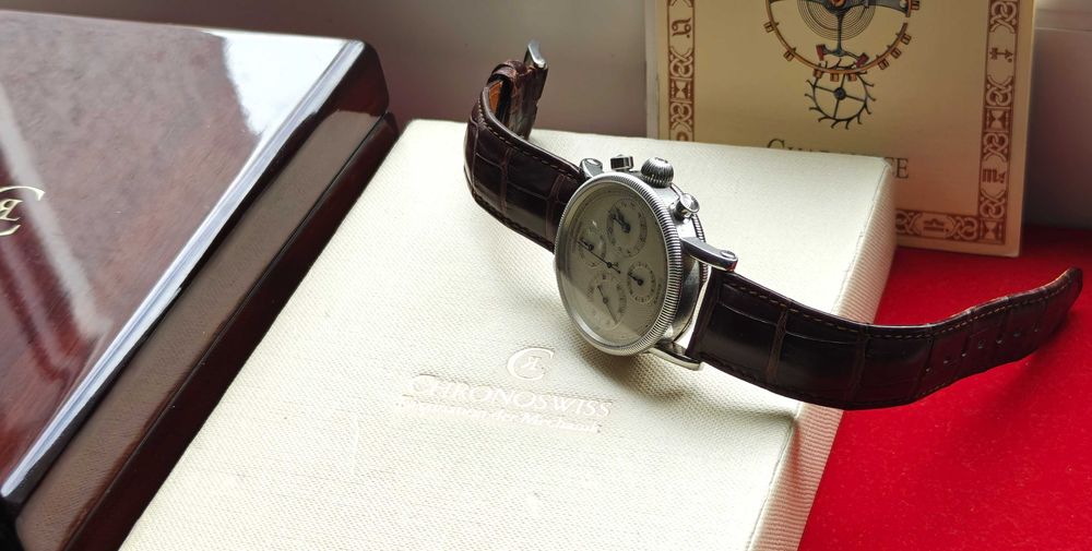 Zegarek Chronoswiss Kairos Automatic Chronograph Aligator Iwc Unikat