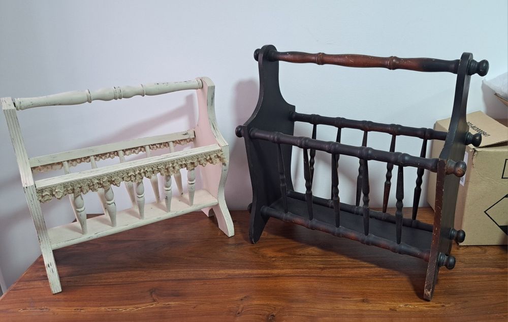 Cesto madeira para revistas