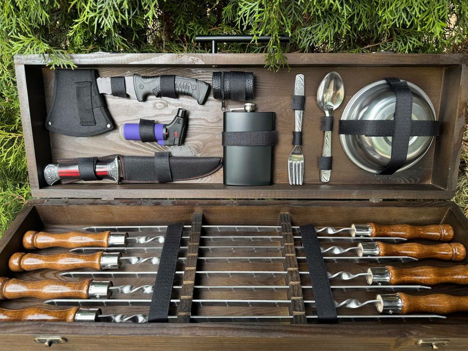 Шампура в кейсе футляре на подарок мужу мужчине куму отцу