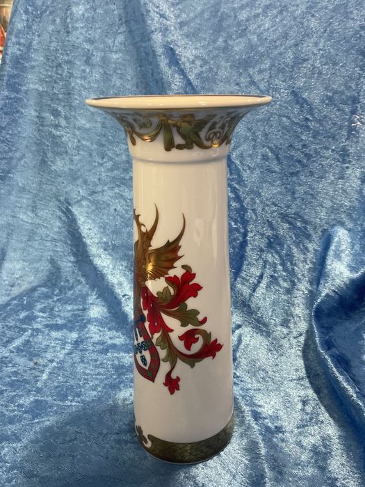 Vaso canudo armoriado Infante D Henrique pintura a ouro