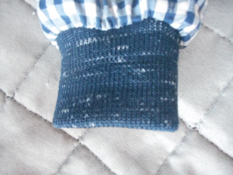 Kurtka przejściowa wiosenna kratka granatowo-biała 80 9-12 m-cy