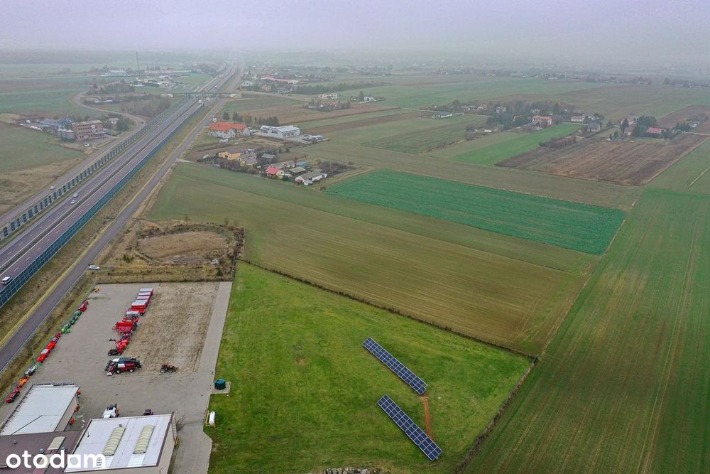 Działka inwestycyjna 2 ha, blisko lotniska - usługi, hale, magazyny