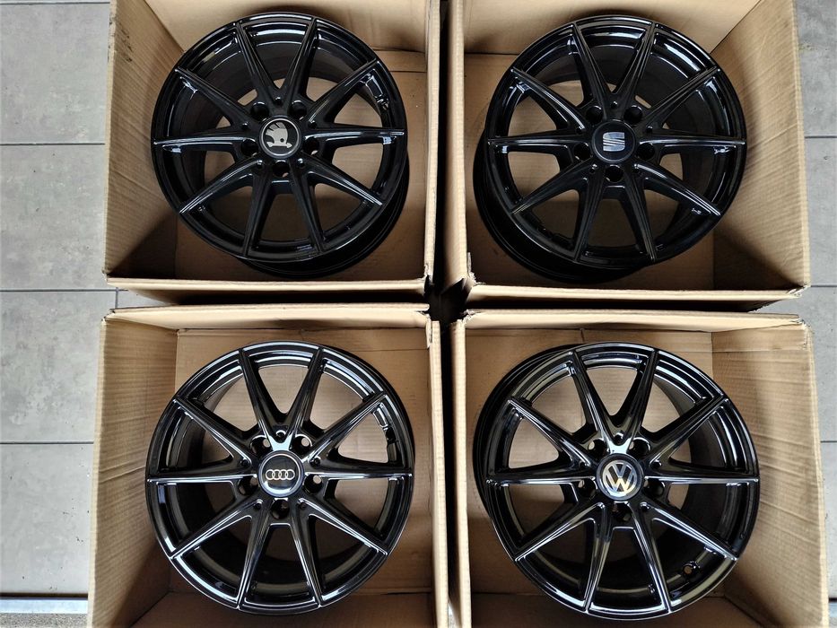 Alufelgi 16 5x112 Czarne VW Audi Seat Skoda Mercedes Oryginalne ! 767#