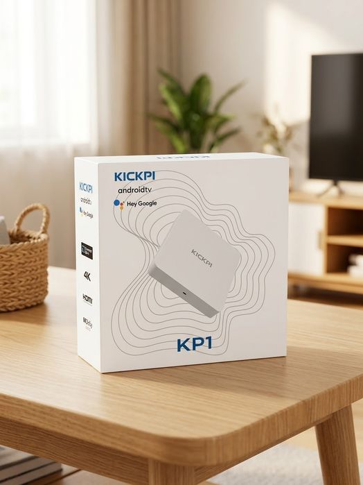 смарт ТВ-приставка KICKPI KP1 під керуванням сертифікованої системи Android TV