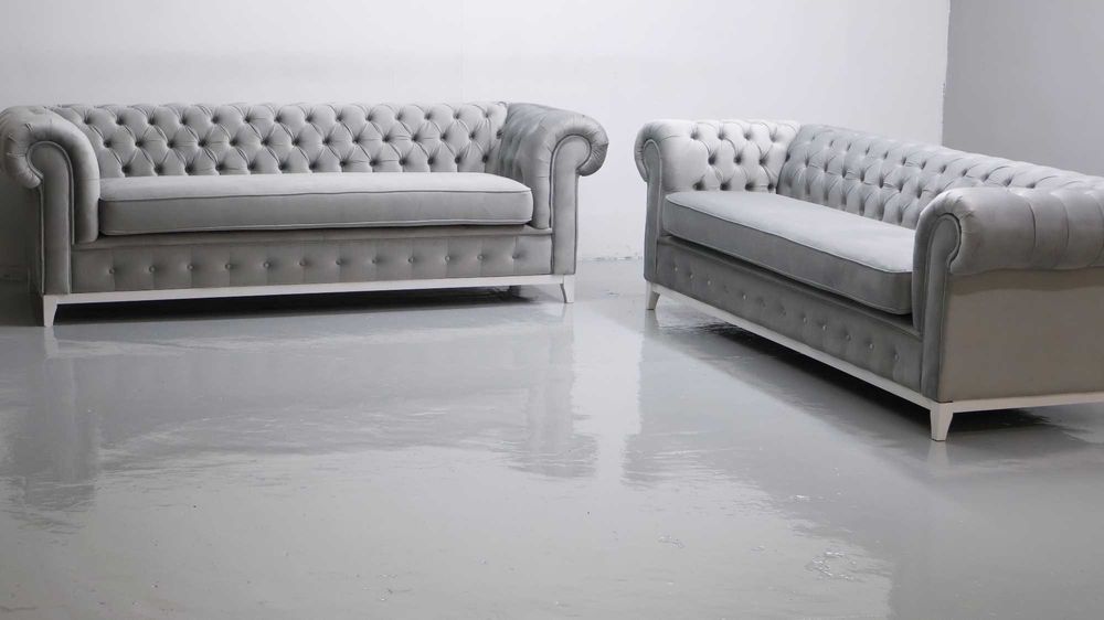 SYR nowa fantastyczna sofa 3 osobowa MAX KANAPa szary welur old design