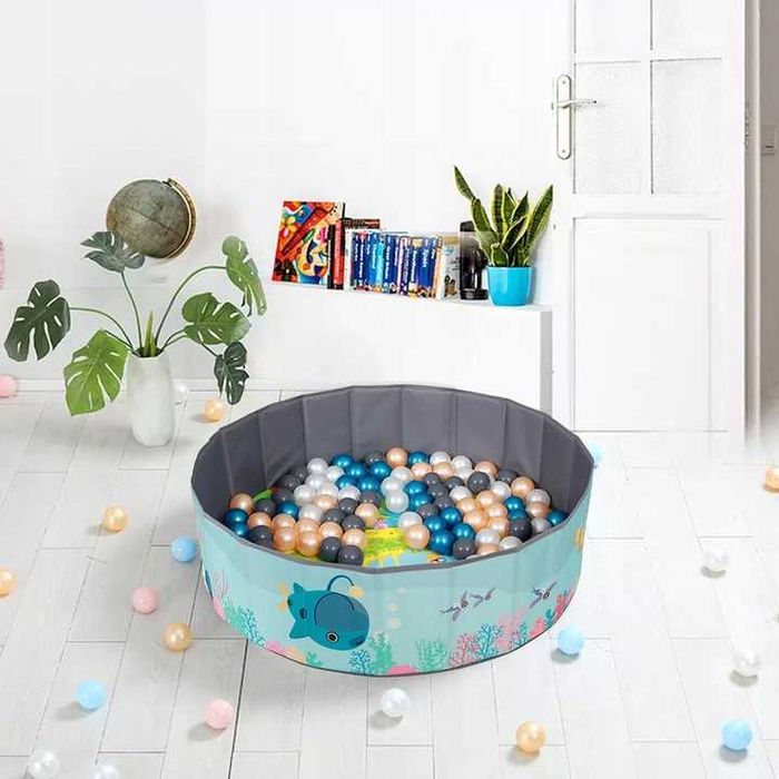 DUŻY Suchy Basen z Kuleczkami Piłki 100x30 SKŁADANY XXL