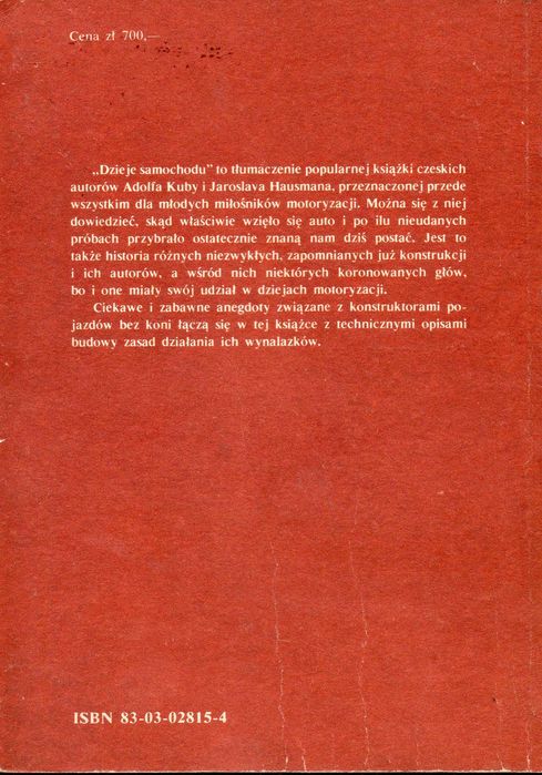 Dzieje samochodu Adolf Kuba, Jaroslav Hausman