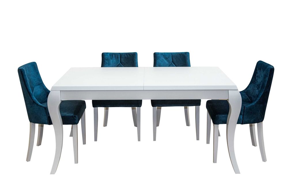 Stół LEONARDO Glamour i krzesła CELINE , różne kolory , PRODUCENT