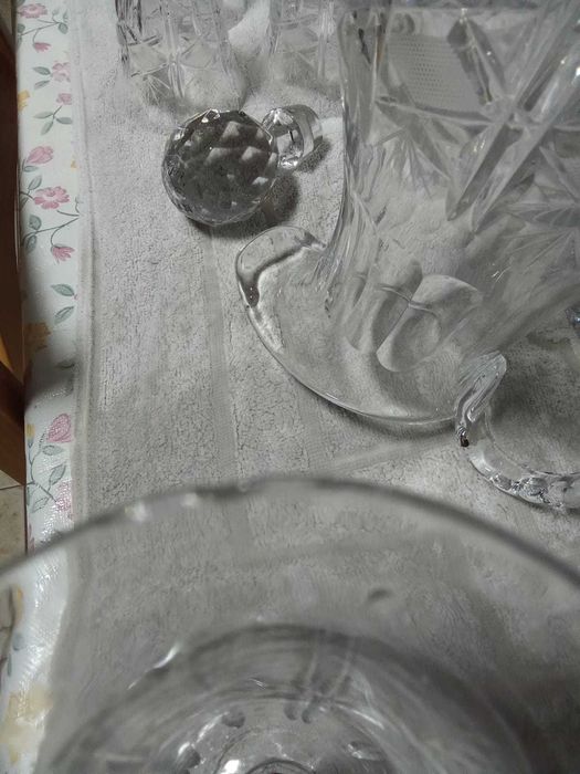 Coleção de copos de cristal Boémia