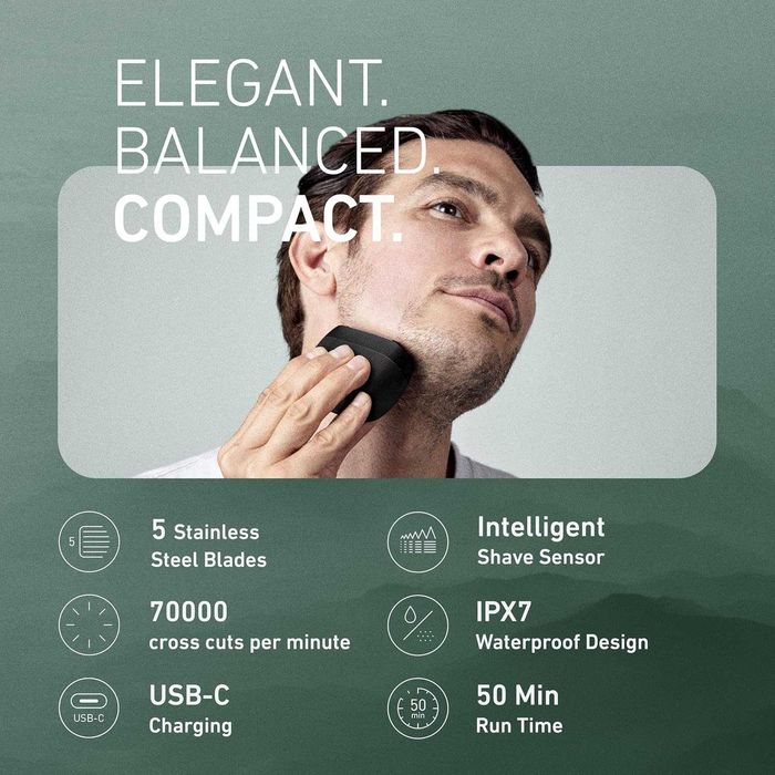 Panasonic USB-C ARC5 компактна бритва зроблено в Японії ES-PV3A-K Нова