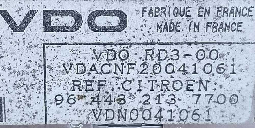 Rádio / Auto Rádio 964432137700 - CITROËN C5 I