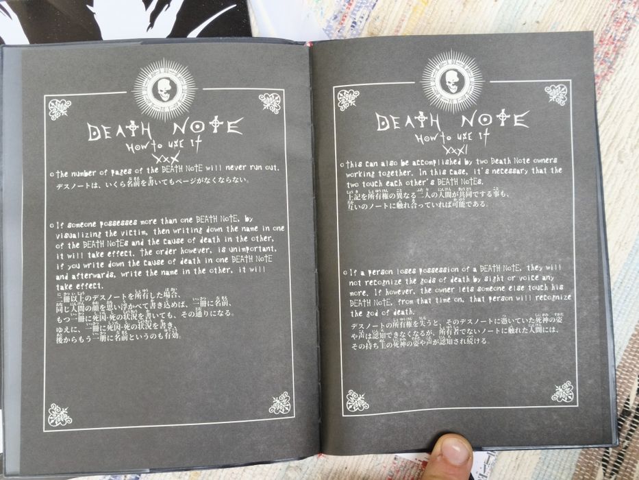Conjunto tematico inspirado serie Death Note