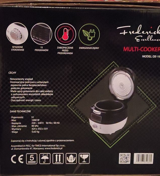 Thermomix Prodiż Szybkowar MULTI-COOKER  Frederick Excellance DE-19 !