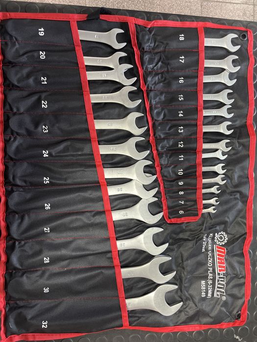 Zestaw kluczy płasko-oczkowe 25 sztuk Mar-Pol 6-32mm