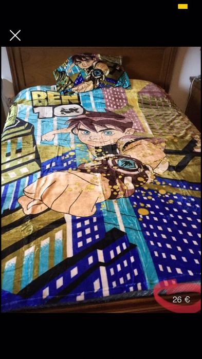 Manta e colcha para cama de solteiro (c/ e s/ fronha) - menino