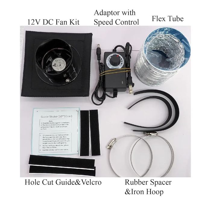Комплект вентиляції 12V DC для 3D-принтера (із фільтром та регулятором