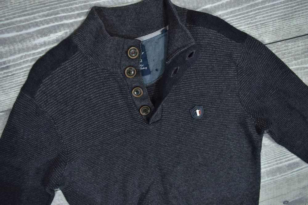Jean Paul 52 Trail Melange Button Neck Wełniany Sweter Męski L
