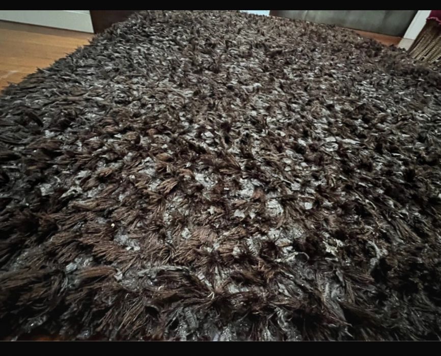 Carpete tapete castanho 2.20 - 1.60 m