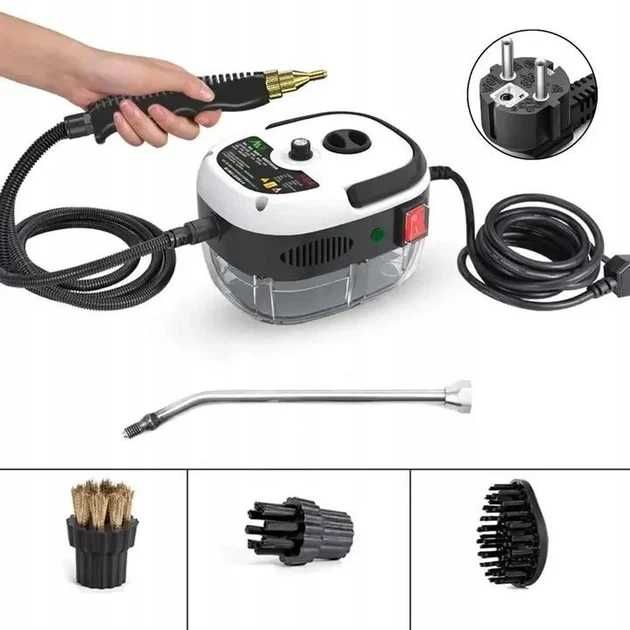 Пароочисник для дому парогенератор потужний 2200W з насадками