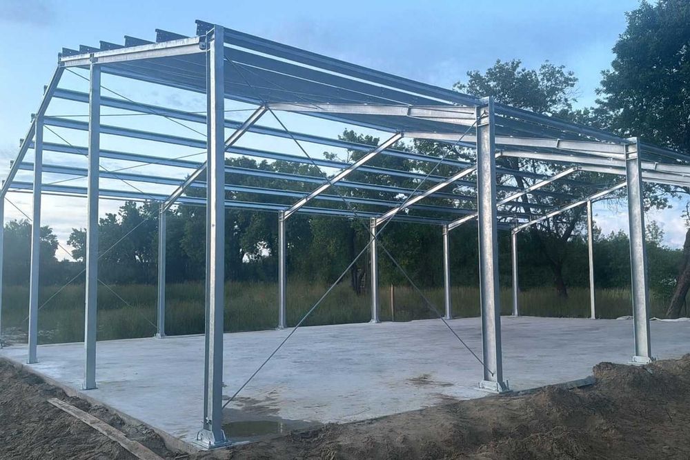 Modułowa konstrukcja hali 8x12 hala magazyn warsztat garaż obora