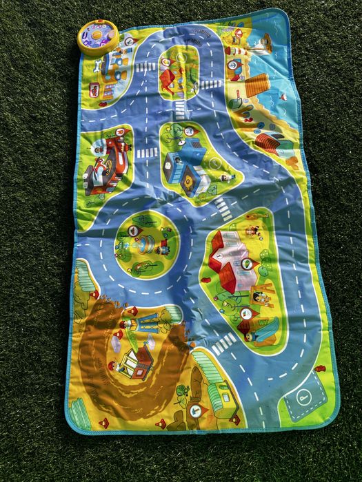 Tapete pista de carros com sons almofadado criança