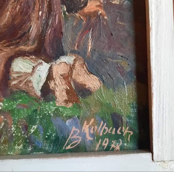 Obraz B. Kolbuch "Pasterze" 1978r..
