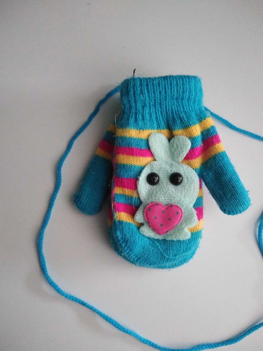 Рукавички дитячі блакитного кольору