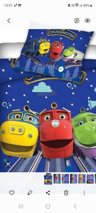 Pościel do łóżeczka 100/135 stacyjkowo