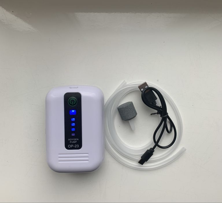 USB  акумуляторний компресор для акваріума