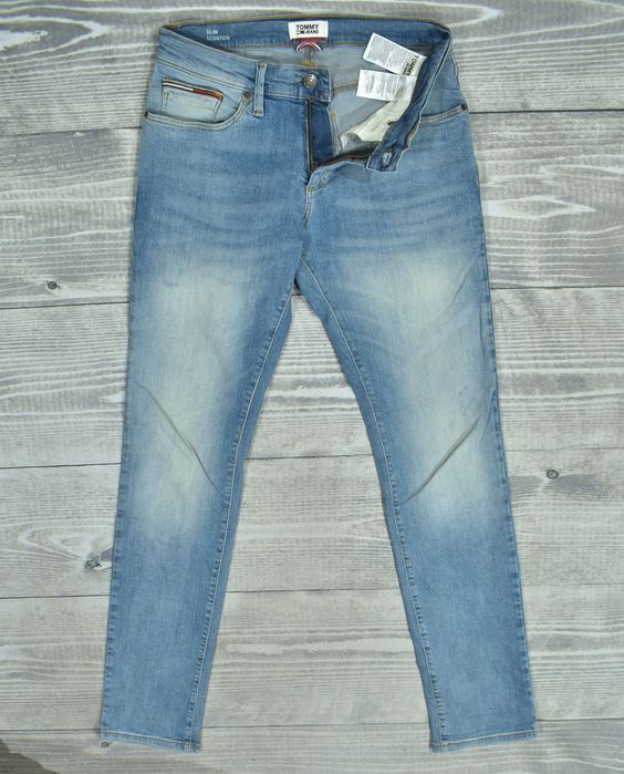 Tommy Hilfiger Slim Scanton Dżinsy Męskie Czarne W29 L32